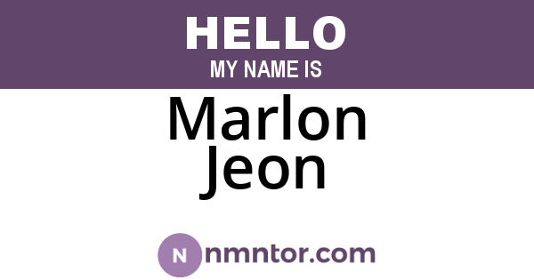 Marlon Jeon