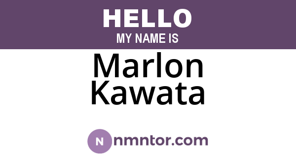 Marlon Kawata