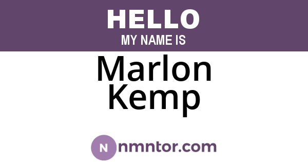 Marlon Kemp