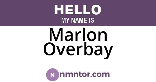 Marlon Overbay