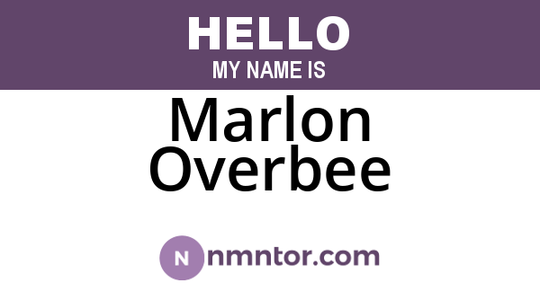 Marlon Overbee