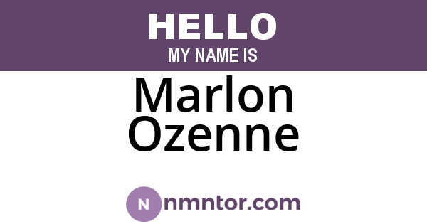 Marlon Ozenne