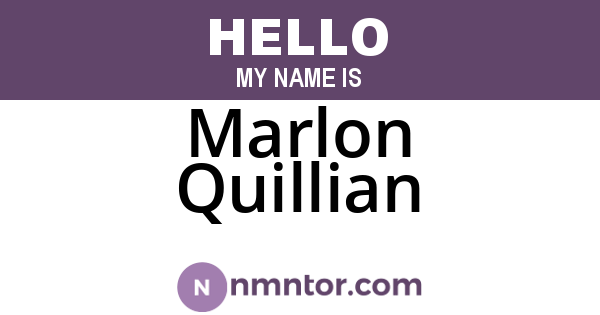 Marlon Quillian