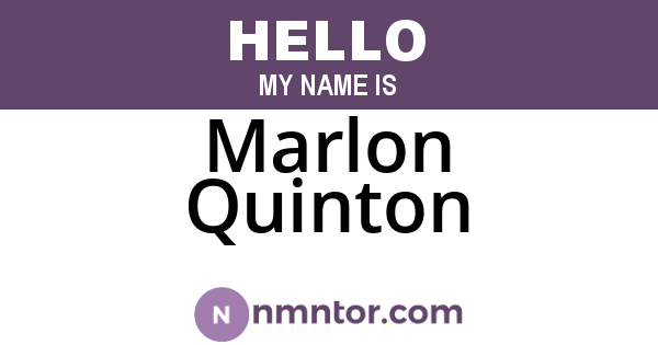 Marlon Quinton