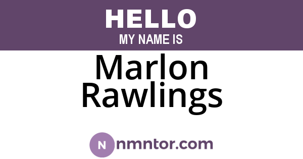 Marlon Rawlings