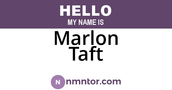 Marlon Taft