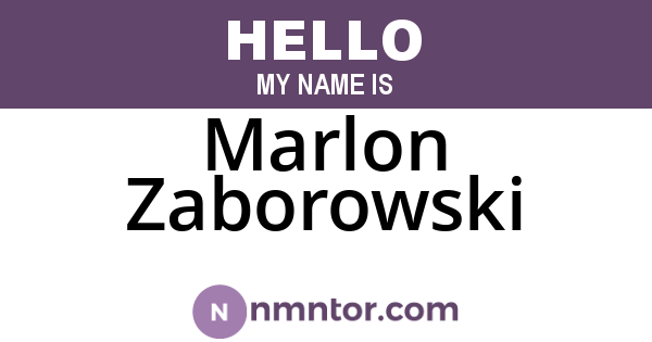Marlon Zaborowski