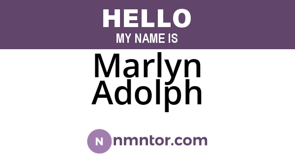 Marlyn Adolph