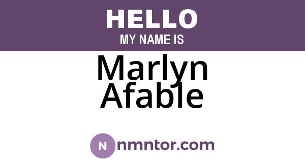 Marlyn Afable
