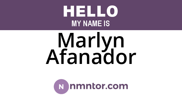 Marlyn Afanador