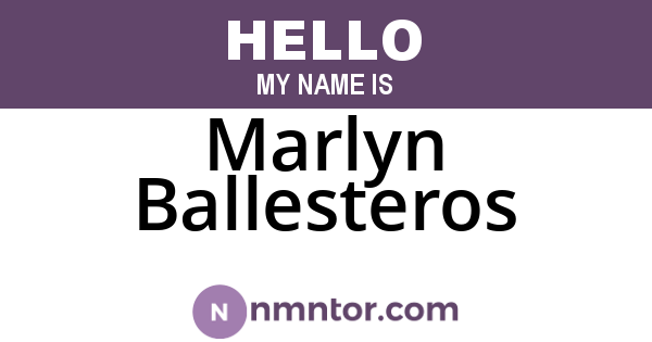 Marlyn Ballesteros