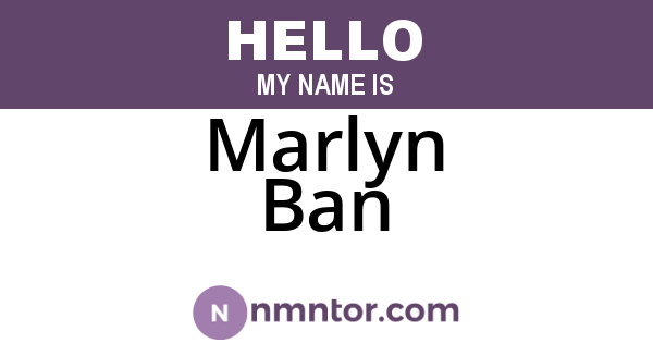 Marlyn Ban