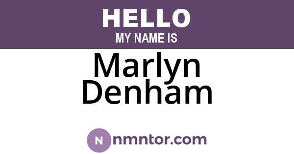 Marlyn Denham