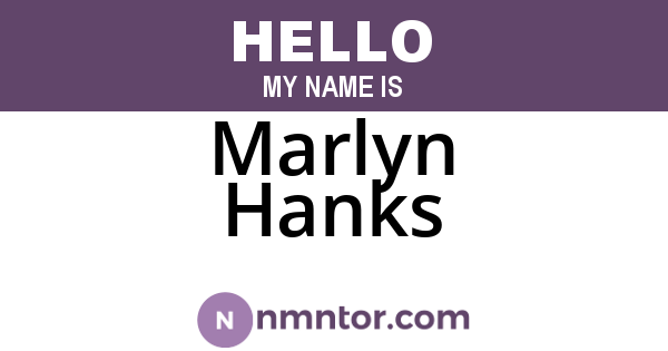 Marlyn Hanks
