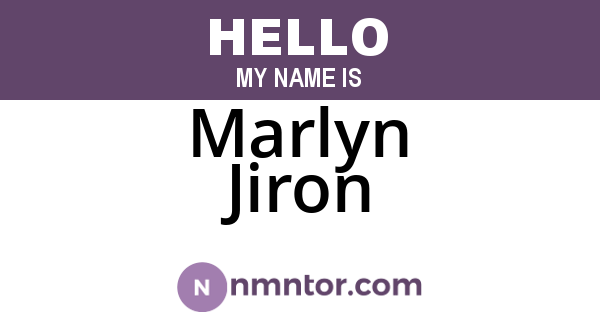 Marlyn Jiron