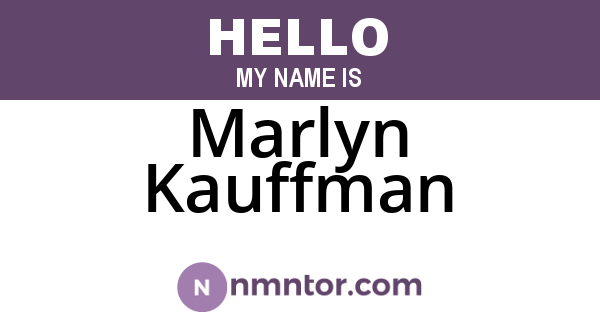Marlyn Kauffman