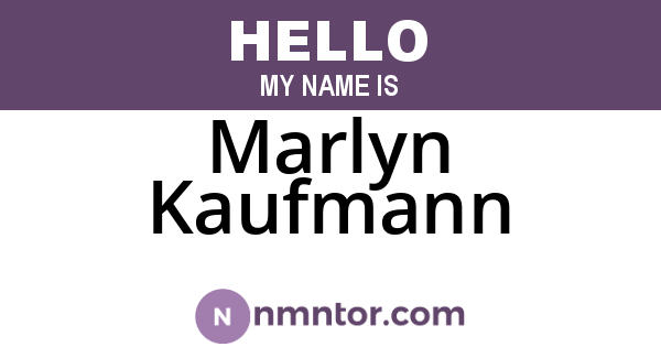 Marlyn Kaufmann