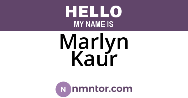 Marlyn Kaur