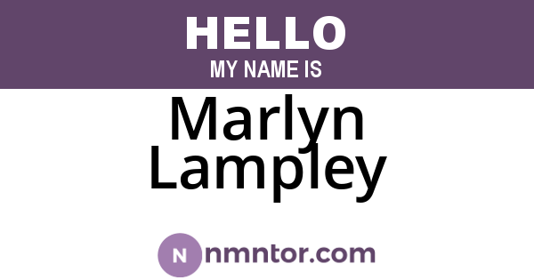 Marlyn Lampley