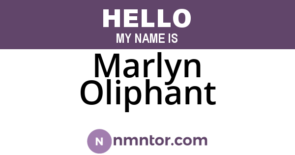 Marlyn Oliphant