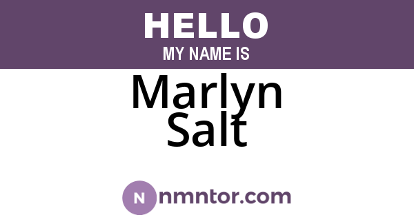 Marlyn Salt