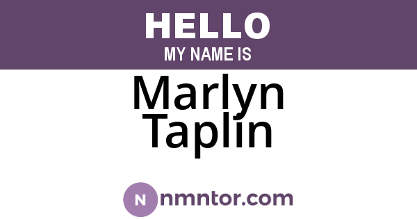 Marlyn Taplin