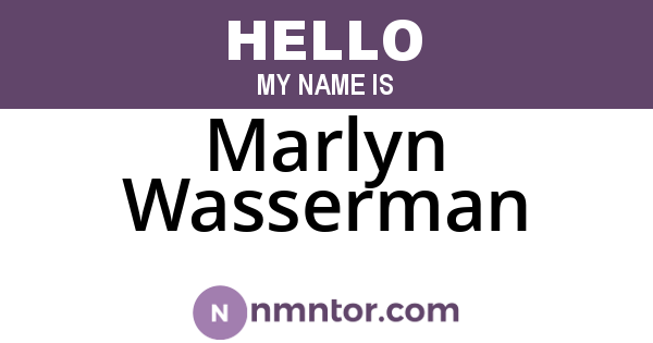 Marlyn Wasserman