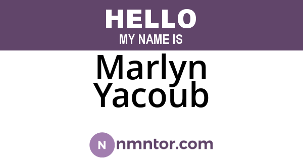 Marlyn Yacoub
