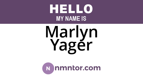 Marlyn Yager