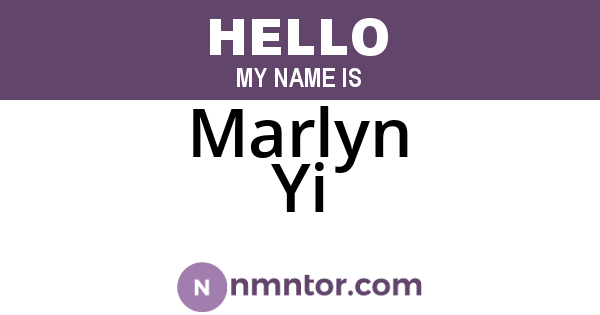 Marlyn Yi