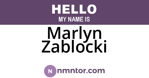 Marlyn Zablocki