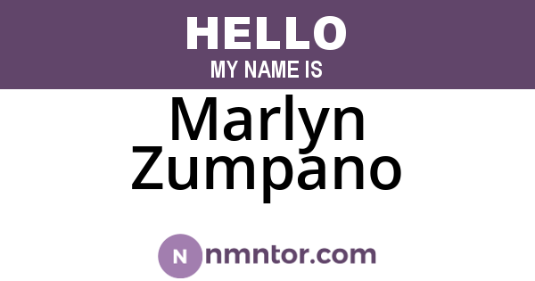 Marlyn Zumpano