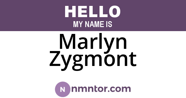 Marlyn Zygmont