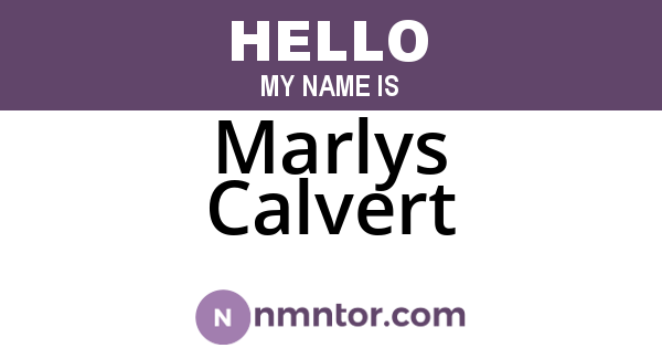 Marlys Calvert