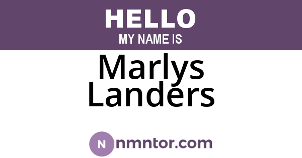 Marlys Landers