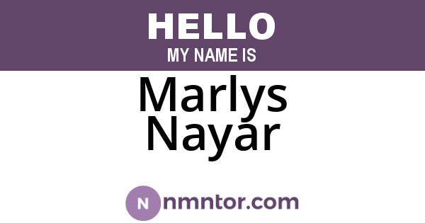 Marlys Nayar