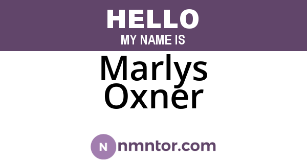 Marlys Oxner