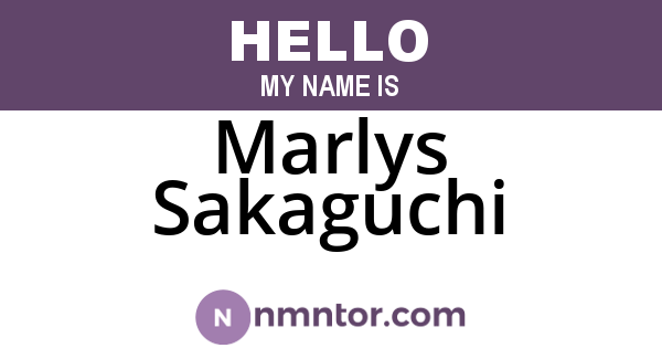 Marlys Sakaguchi