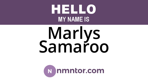 Marlys Samaroo