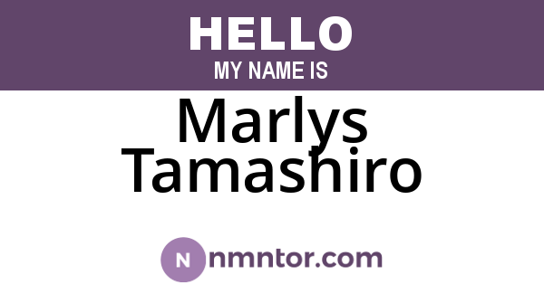 Marlys Tamashiro