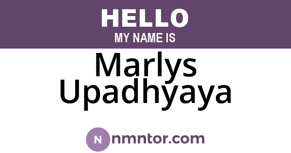Marlys Upadhyaya