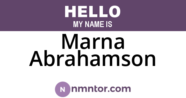 Marna Abrahamson