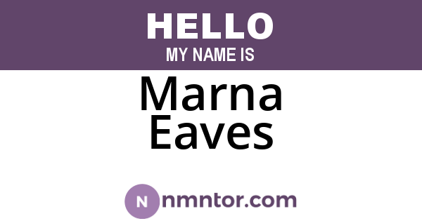 Marna Eaves