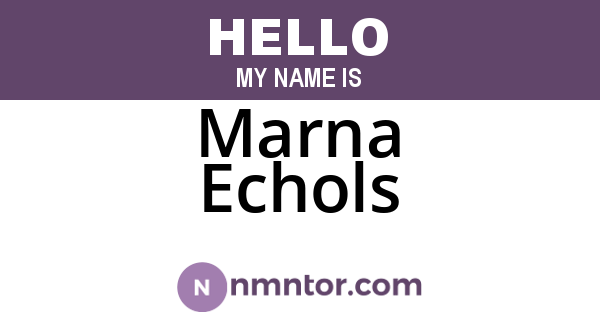 Marna Echols