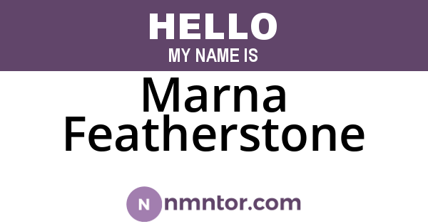 Marna Featherstone