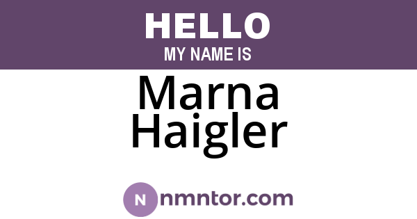 Marna Haigler