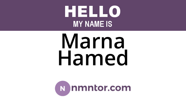 Marna Hamed