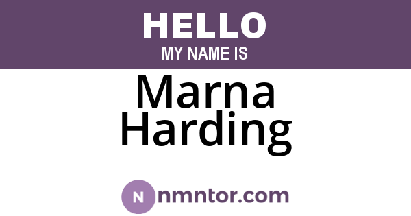 Marna Harding
