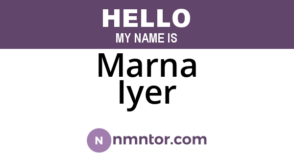 Marna Iyer