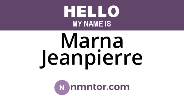 Marna Jeanpierre
